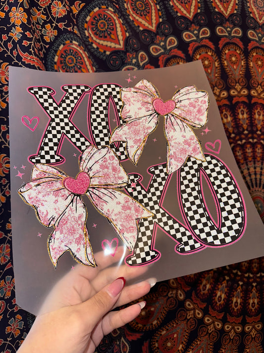 XOXO Checkered Bow