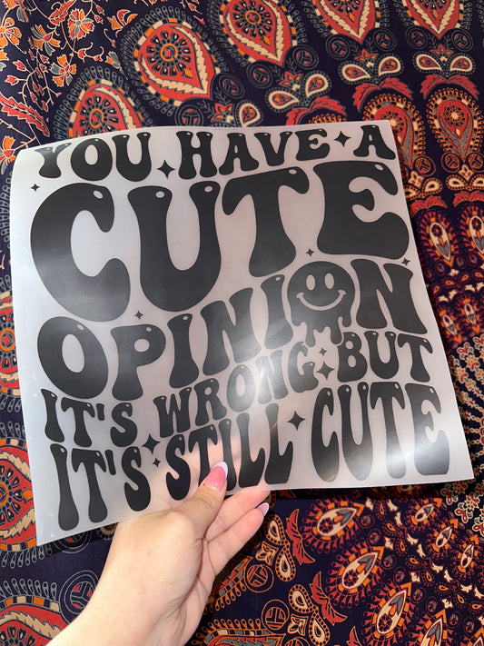 You Have A Cute Opinion It’s Wrong But It’s Still Cute -C
