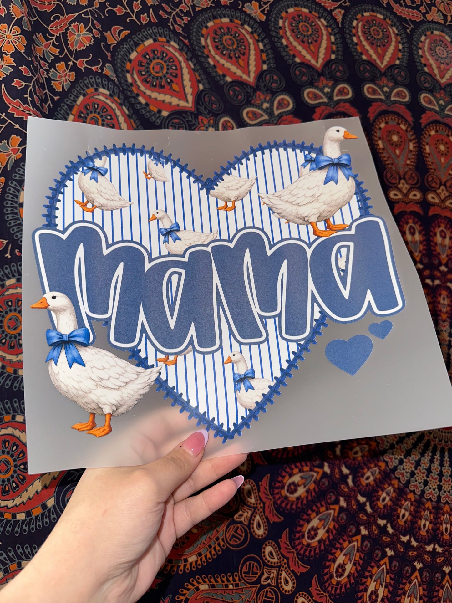 Mama Blue Geese -C