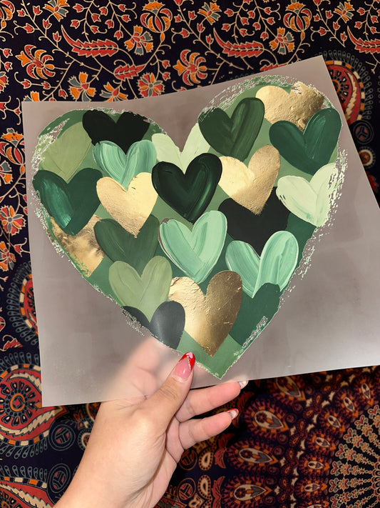 St. Patrick Gold & Green Heart- D