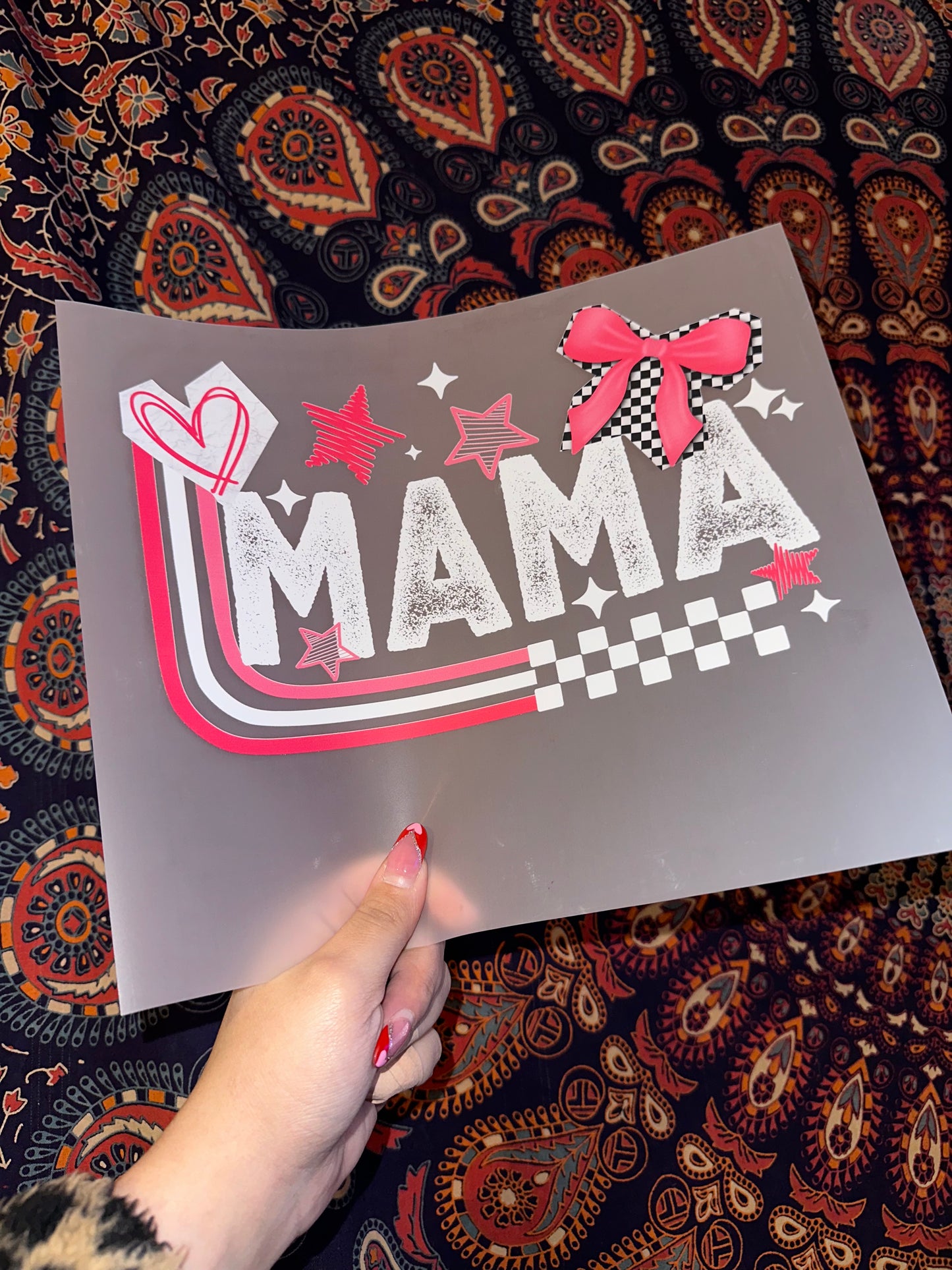 Mama Pink & White- A79
