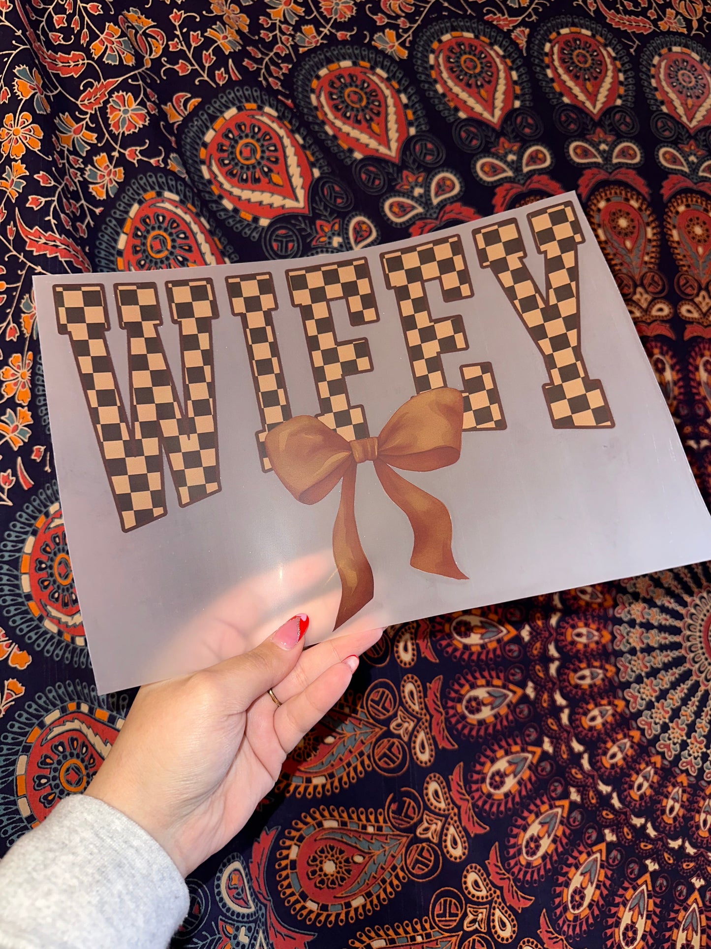 Wifey Brown Checkered - B65