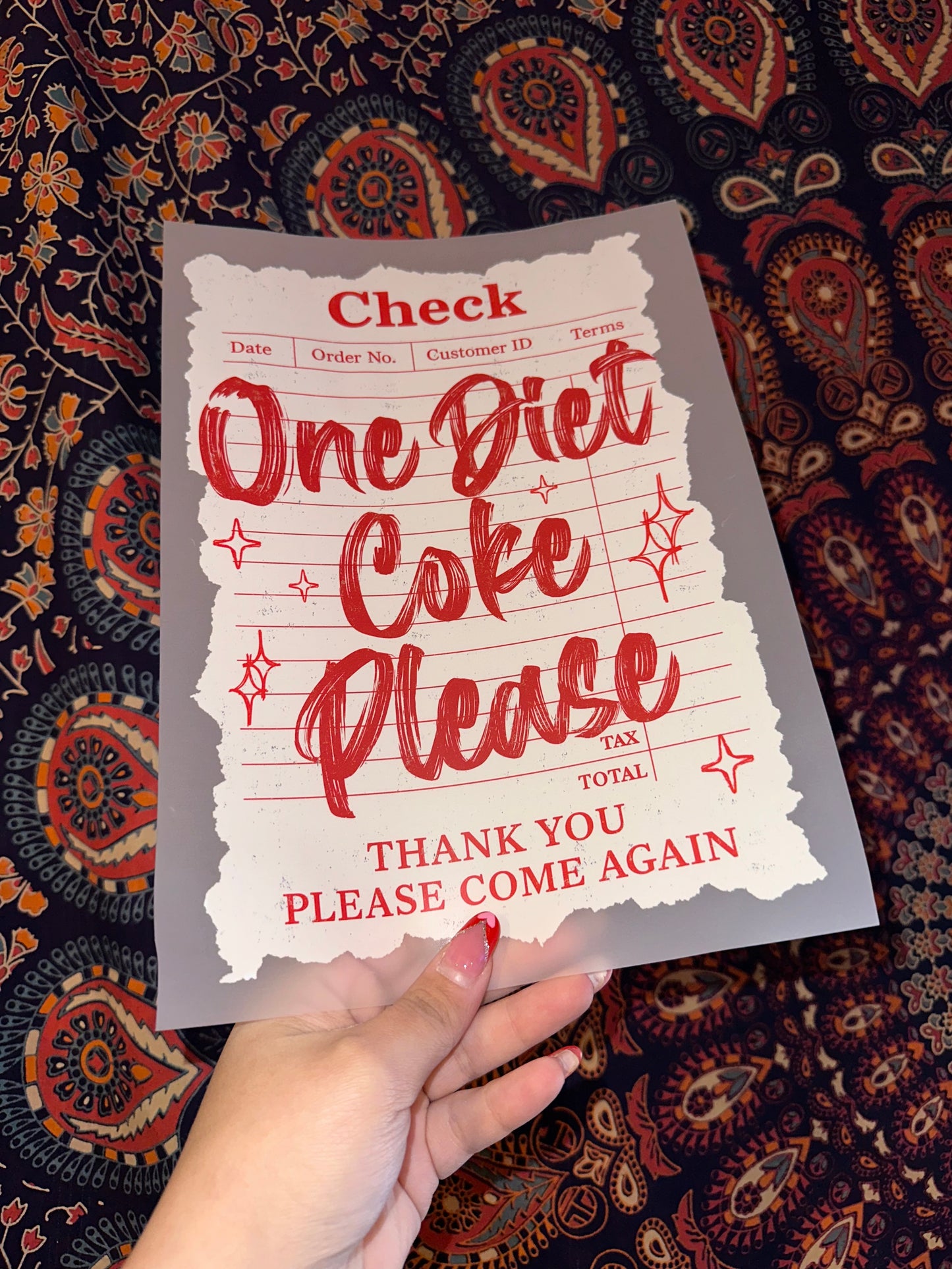 One Diet Coke Please