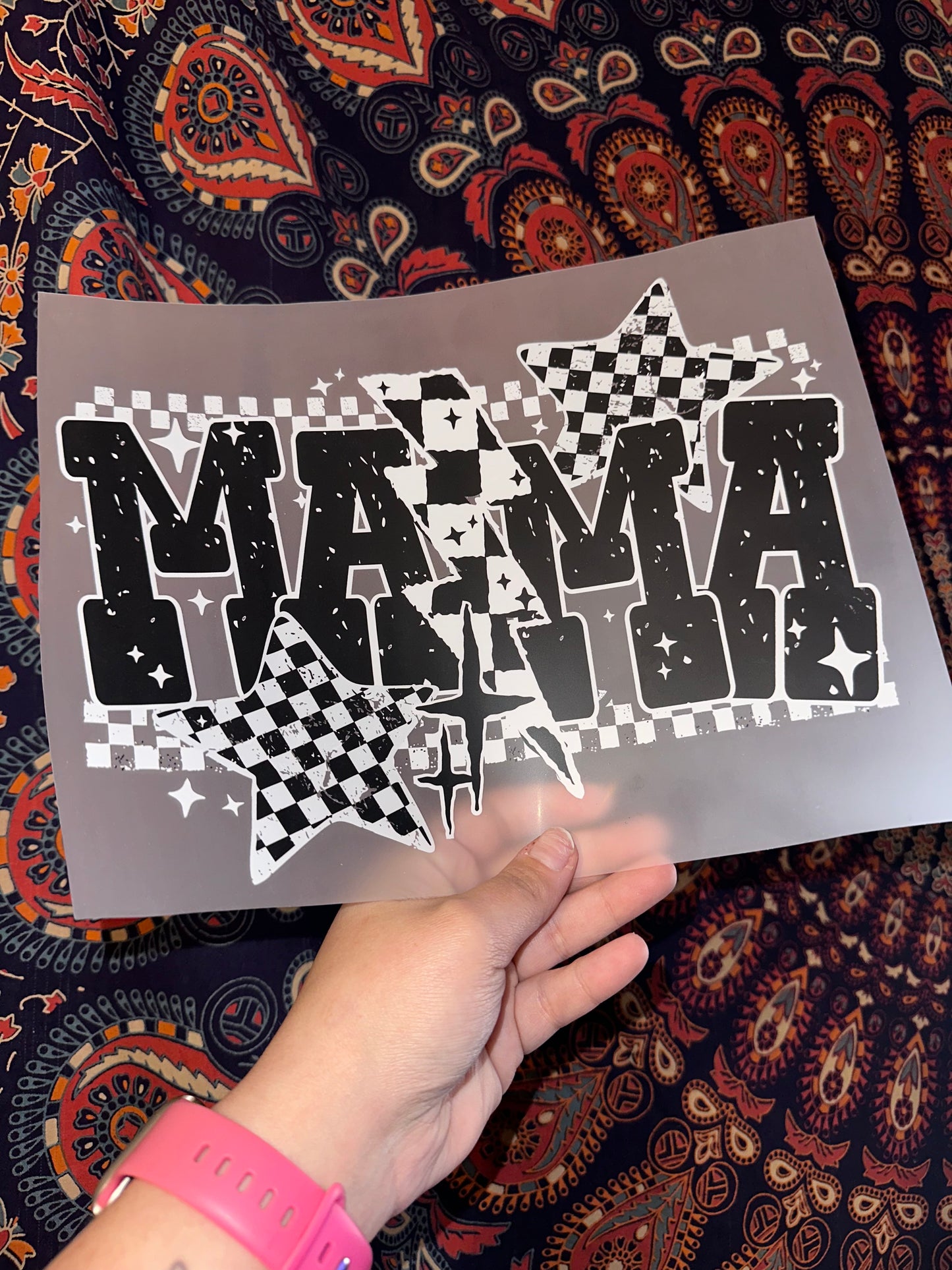 Mama Black & White Checkered- F