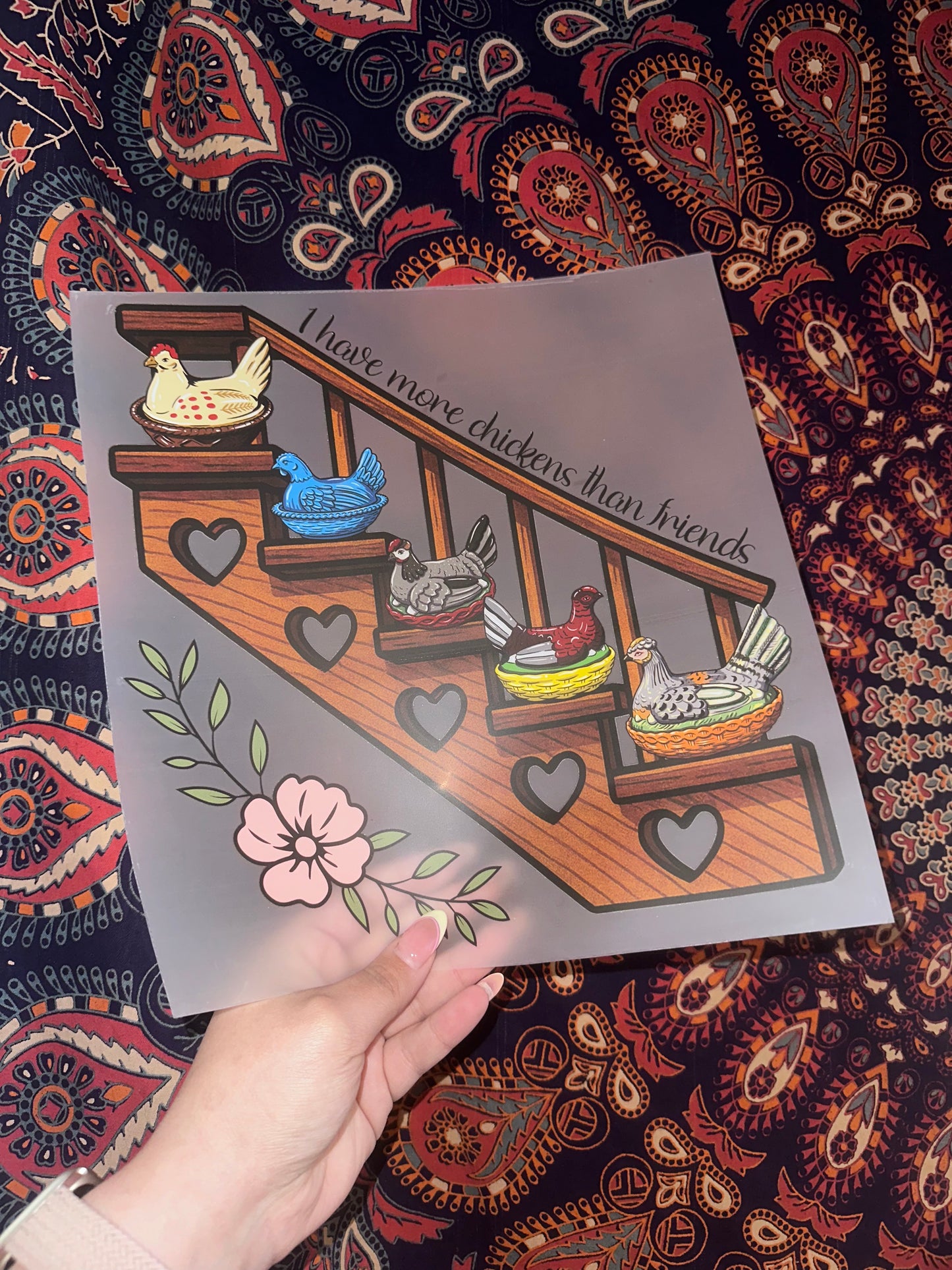 Chickens On Stairs