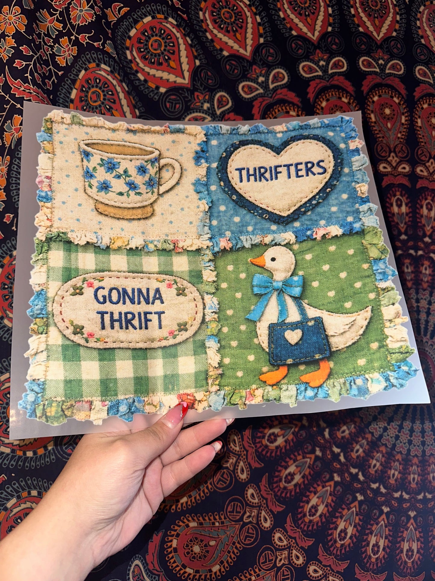 Thrift Patchwork Goose- C