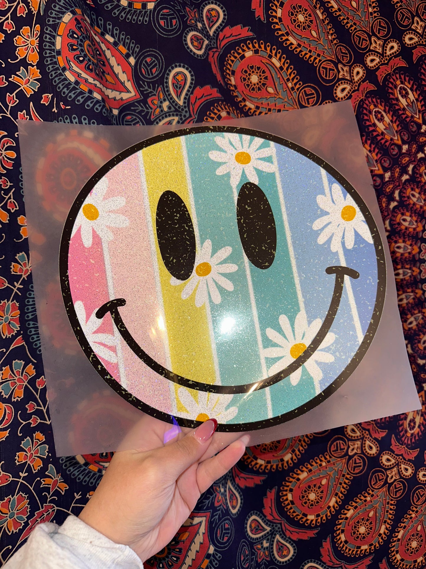 Rainbow Floral Smiley
