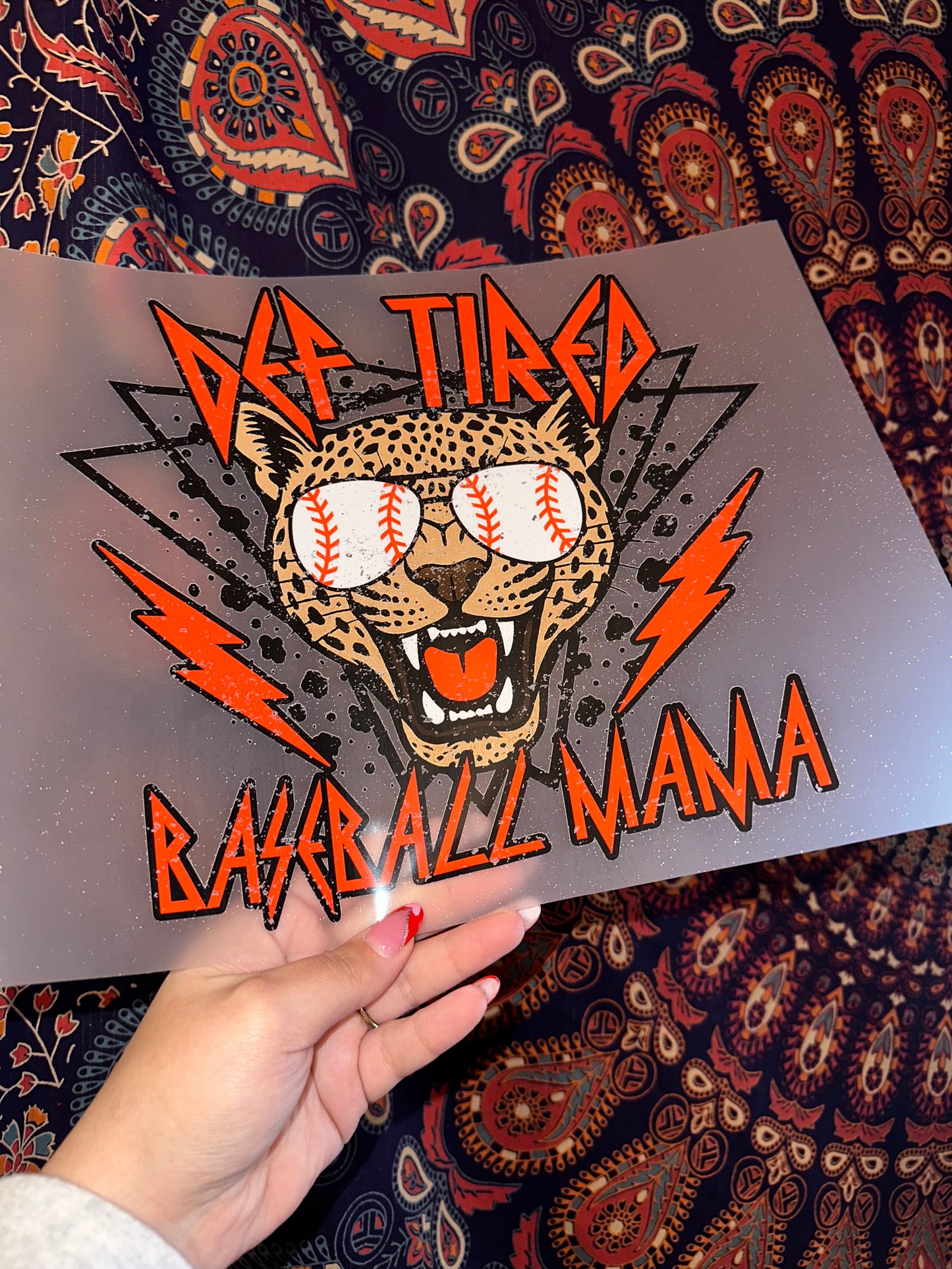 Def Tired Baseball Mama - B