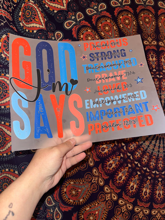God Says I’m… -B