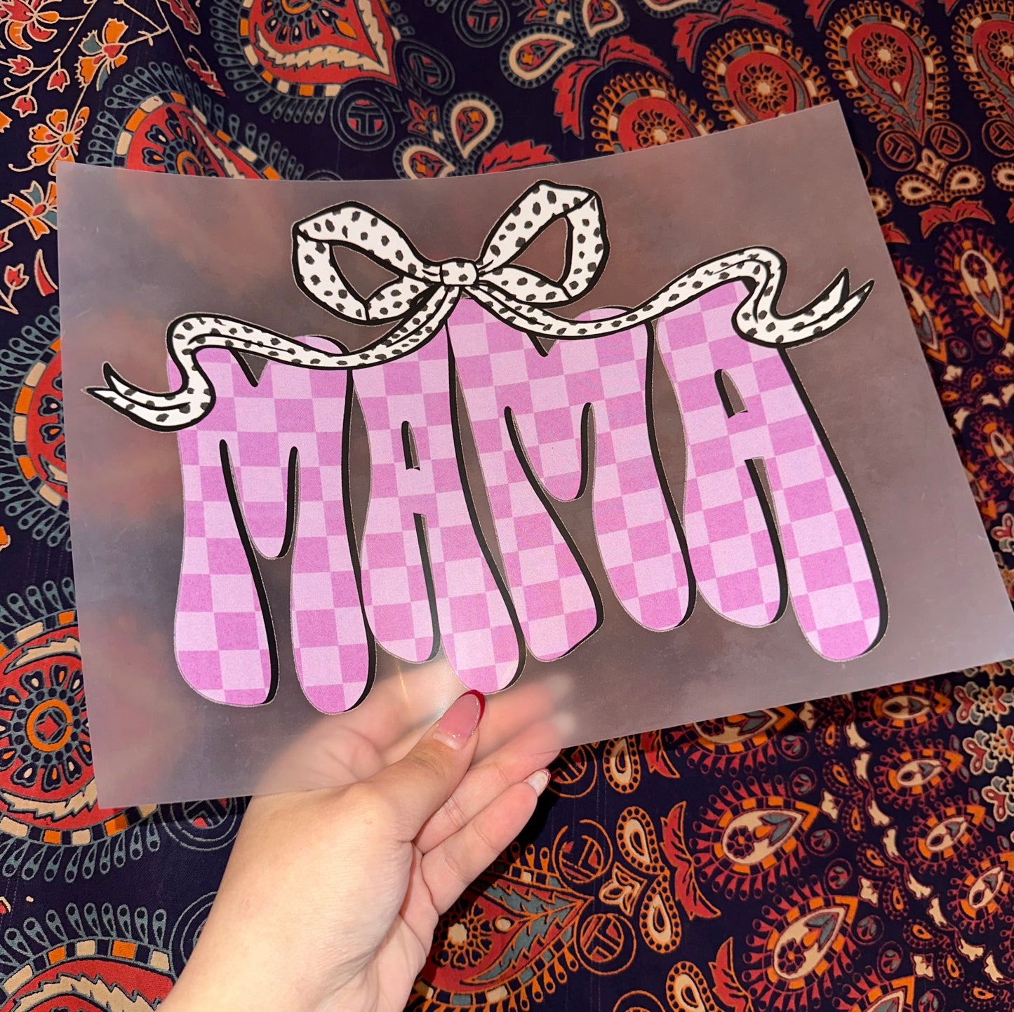 Mama Pink Checkered