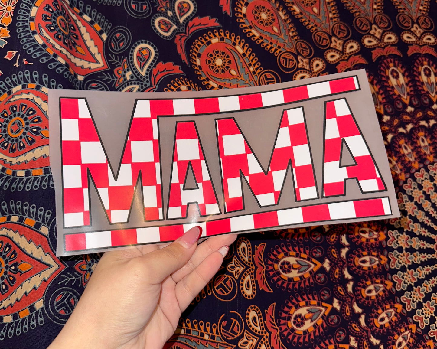 Mama Red & White Checkered