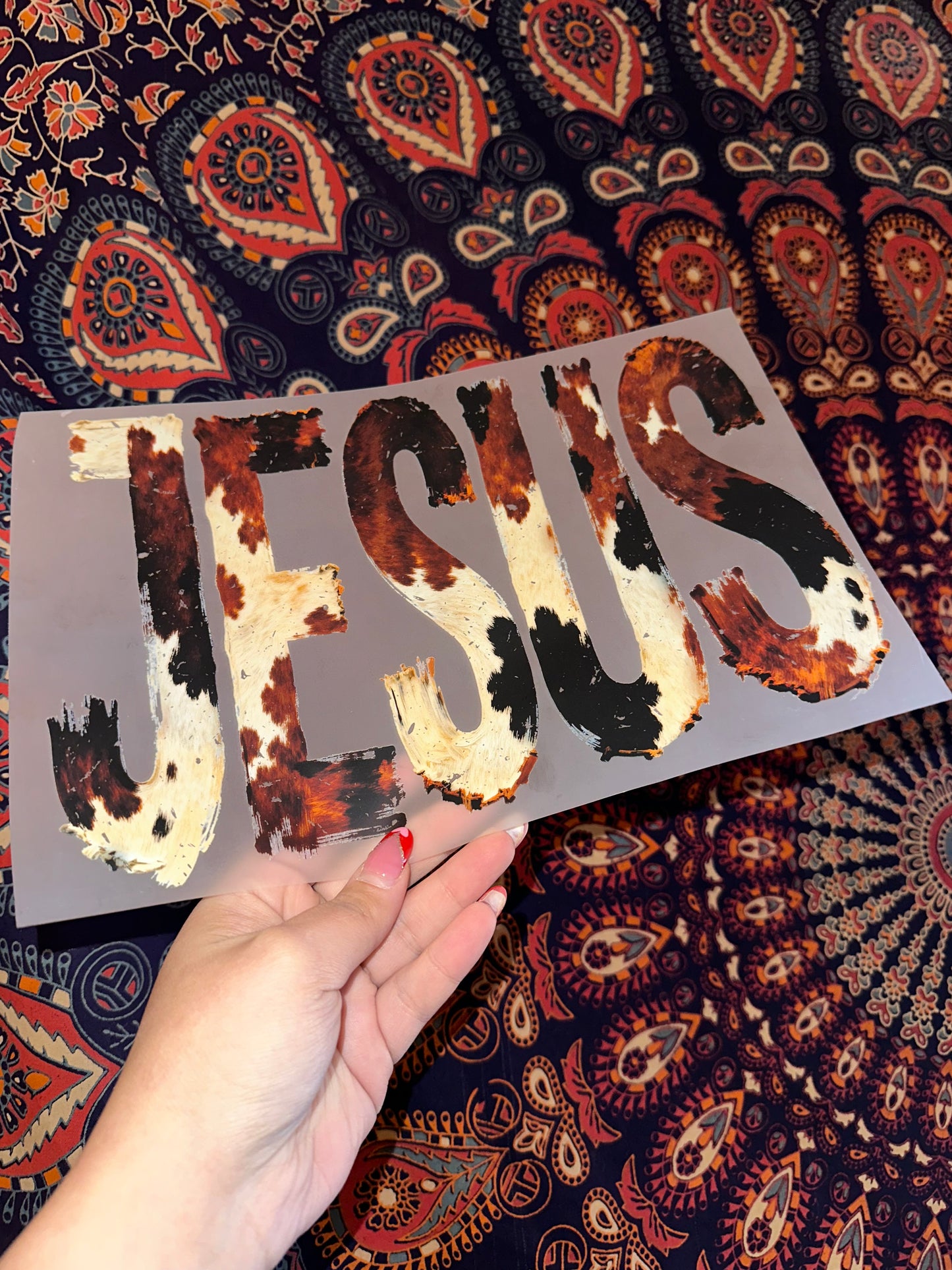 Jesus Cow Print