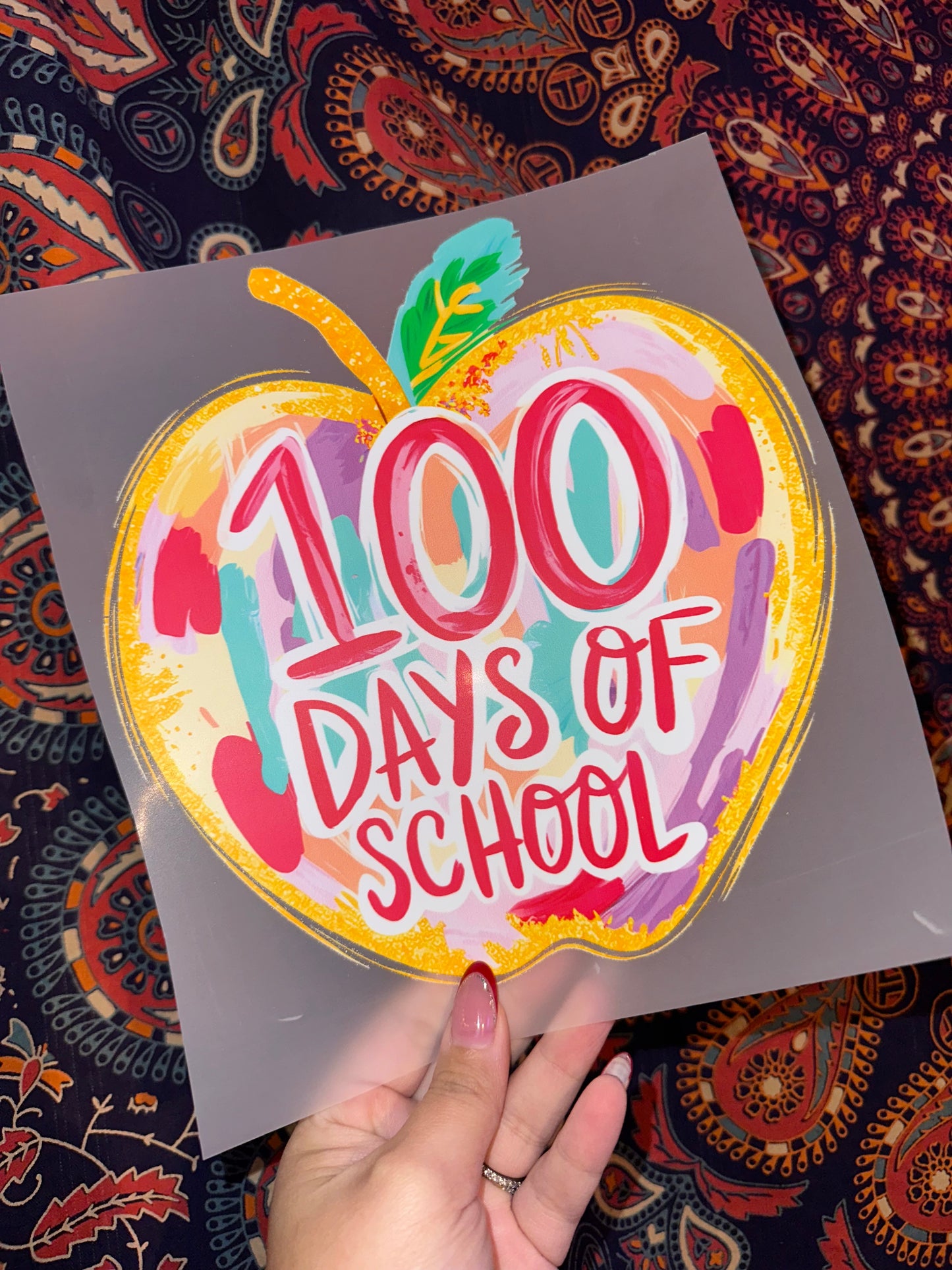 100 Days of School Apple- H