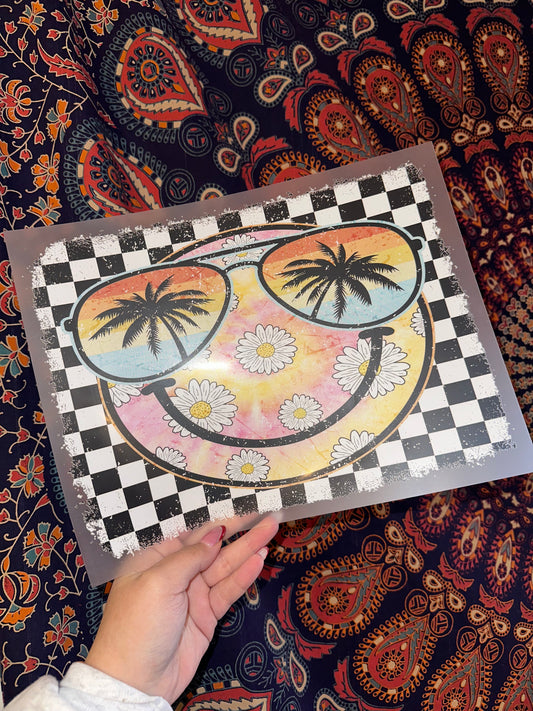 Checkered Sunset Smiley
