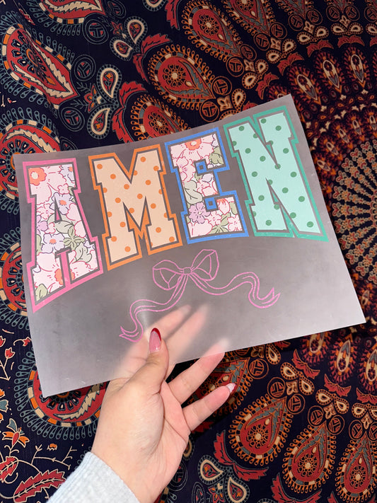 Pastel Amen Bow- H