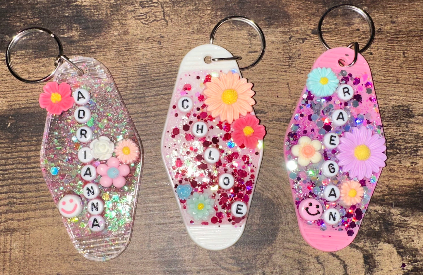 Bedazzled Motel Keychain (Personalized)