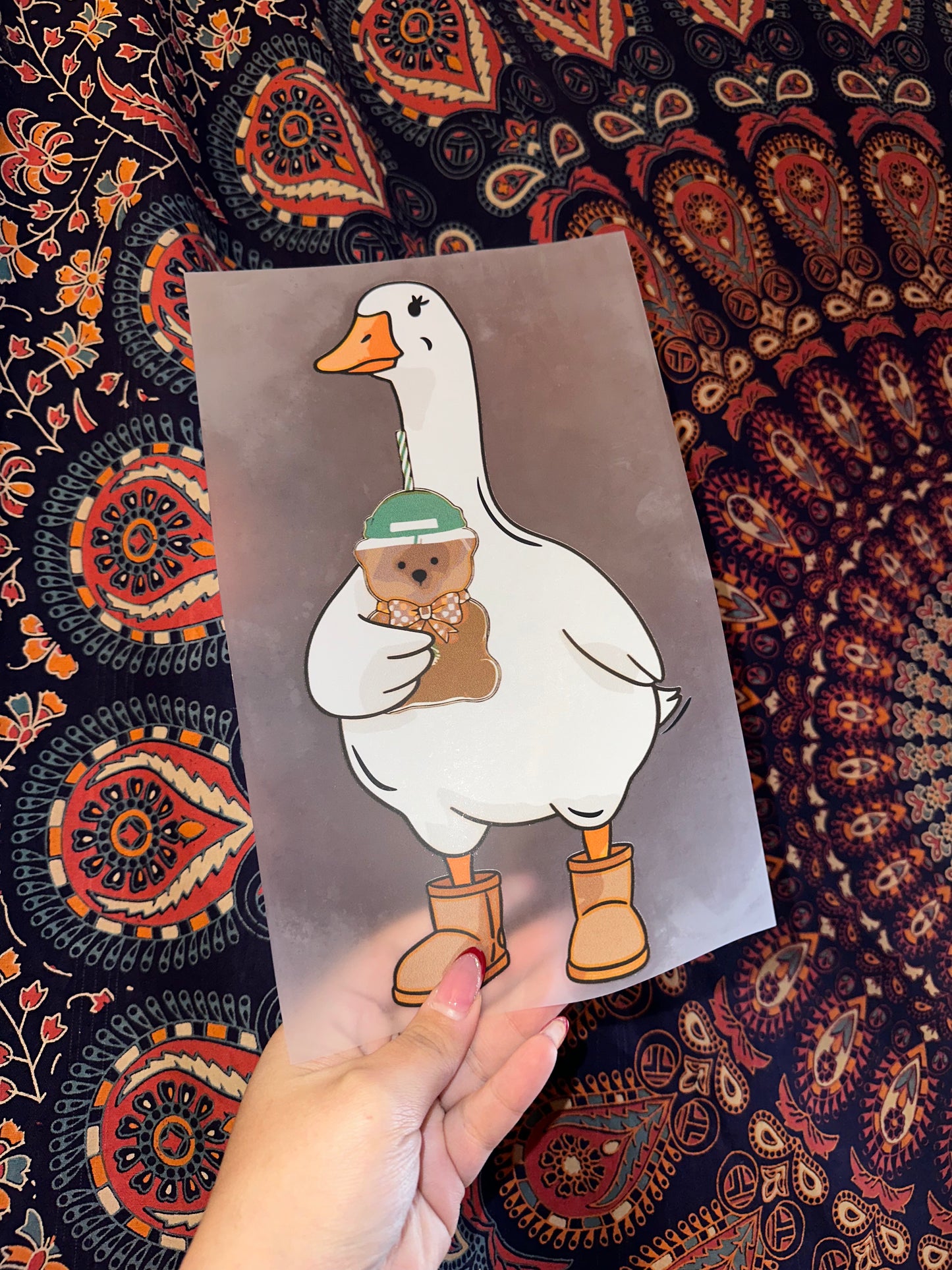 Goose with Starbies Bear Cup- A52