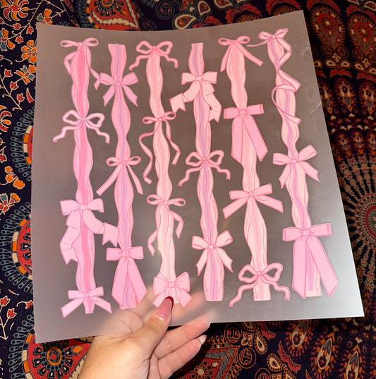 Pastel Pink Vertical Bows