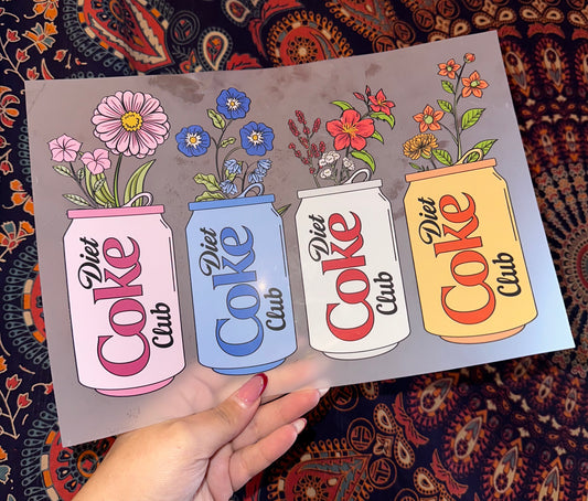 Diet Coke Club Flower Drinks