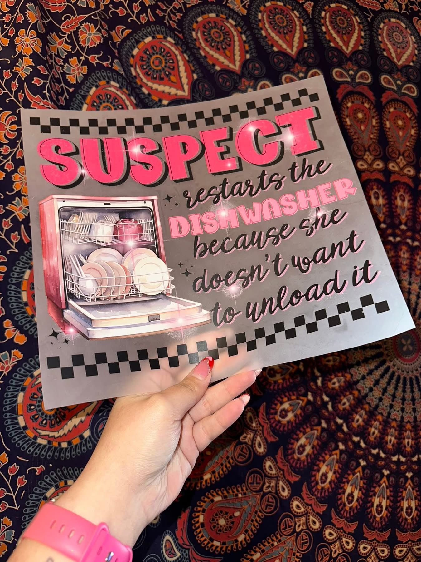 Suspect Restarts The Dishwasher - E