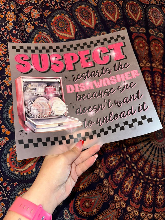 Suspect Restarts The Dishwasher - E