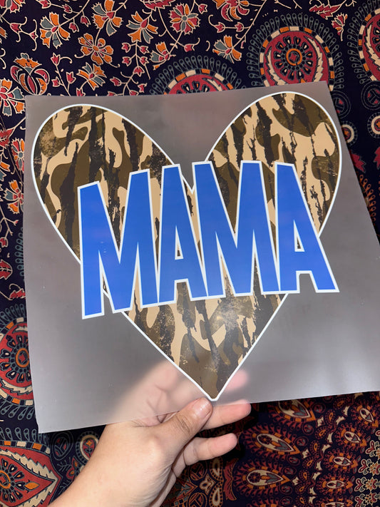 Camo Heart Blue Mama